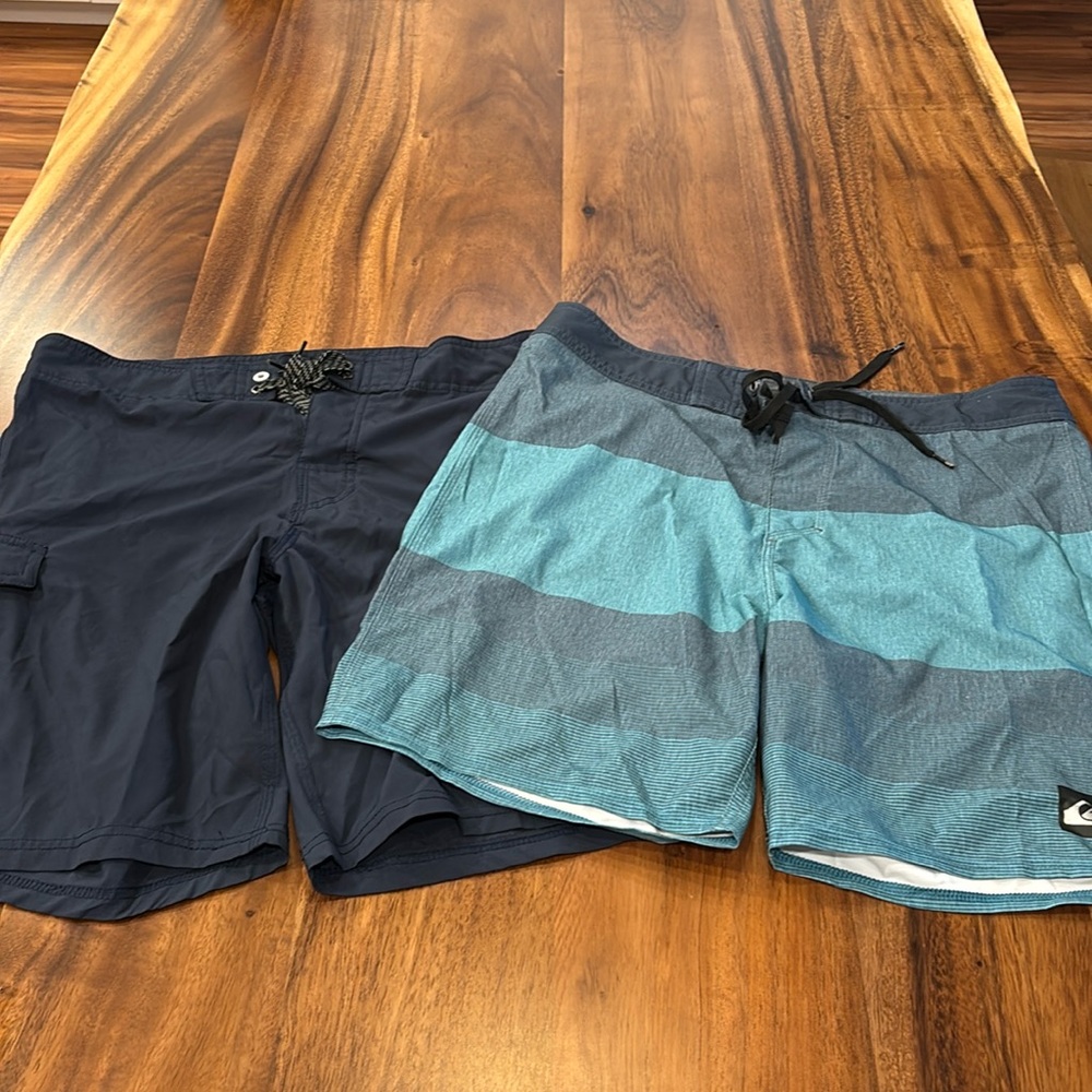 2 pair Quicksilver board shorts